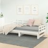 Sofá Cama Extraíble Madera Maciza De Pino Blanco 2x(80x200) Cm Vidaxl