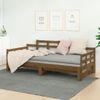 Sofá Cama Extraíble Madera Maciza Pino Marrón Miel 2x(90x190)cm Vidaxl