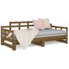 Sofá Cama Extraíble Madera Maciza Pino Marrón Miel 2x(90x190)cm Vidaxl