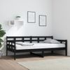 Sofá Cama Madera Maciza De Pino Negro 90x190 Cm Vidaxl