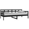 Sofá Cama Madera Maciza De Pino Negro 90x190 Cm Vidaxl