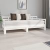 Sofá Cama Extraíble Madera Maciza De Pino Blanco 2x(80x200) Cm Vidaxl