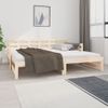 Sofá Cama Extraíble Madera Maciza De Pino 2x(90x190) Cm Vidaxl