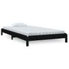 Cama Apilable De Madera Pino Maciza Negro 80x200 Cm Vidaxl