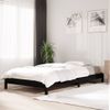 Cama Apilable De Madera Pino Maciza Negro 80x200 Cm Vidaxl