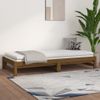 Sofá Cama Extraíble Madera Maciza De Pino Marrón 2x(90x200) Cm Vidaxl