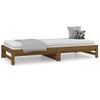 Sofá Cama Extraíble Madera Maciza De Pino Marrón 2x(90x200) Cm Vidaxl