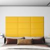 Paneles De Pared 12 Uds Terciopelo Amarillo 60x30 Cm 2,16 M² Vidaxl