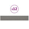 Paneles De Pared 12 Uds Tela Gris Claro 90x15 Cm 1,62 M² Vidaxl