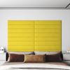 Paneles De Pared 12 Uds Tela Amarillo Claro 90x15 Cm 1,62 M² Vidaxl