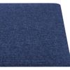 Paneles De Pared 12 Uds Tela Azul 90x15 Cm 1,62 M² Vidaxl