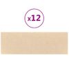 Paneles De Pared 12 Uds Tela Color Crema 90x30 Cm 3,24 M² Vidaxl