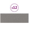 Paneles De Pared 12 Uds Tela Gris Claro 90x30 Cm 3,24 M² Vidaxl