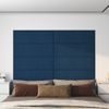 Paneles De Pared 12 Uds Terciopelo Azul 90x30 Cm 3,24 M² Vidaxl