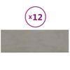 Paneles De Pared 12 Uds Terciopelo Gris Claro 90x30 Cm 3,24 M² Vidaxl