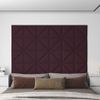 Paneles De Pared 12 Uds Tela Morado 30x30 Cm 0,54 M² Vidaxl