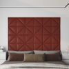 Paneles De Pared 12 Uds Cuero Sintético Rojo 30x30 Cm 0,54 M² Vidaxl