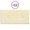 Paneles De Pared 12 Uds Cuero Sintético Crema 30x15 Cm 0,54 M² Vidaxl