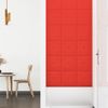 Paneles De Pared 12 Uds Cuero Sintético Rojo 30x30 Cm 1,08 M² Vidaxl