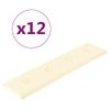 Paneles De Pared 12 Uds Cuero Sintético Crema 60x15 Cm 1,08 M² Vidaxl