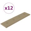 Paneles Pared 12 Uds Cuero Sintético Capuchino 60x15 Cm 1,08 M² Vidaxl