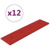 Paneles Pared 12 Uds Cuero Sintético Rojo Tinto 60x15 Cm 1,08m² Vidaxl