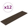 Paneles De Pared 12 Uds Cuero Sintético Marrón 60x15 Cm 1,08 M² Vidaxl