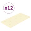 Paneles De Pared 12 Uds Cuero Sintético Crema 60x30 Cm 2,16 M² Vidaxl