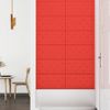 Paneles De Pared 12 Uds Cuero Pe Rojo 60x30 Cm 2,16 M² Vidaxl