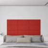 Paneles De Pared 12 Uds Cuero Pe Rojo Tinto 60x30 Cm 2,16 M² Vidaxl