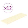 Paneles De Pared 12 Uds Cuero Sintético Crema 90x30 Cm 3,24 M² Vidaxl