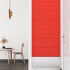 Paneles De Pared 12 Uds Cuero Sintético Rojo 90x30 Cm 3,24 M² Vidaxl