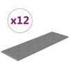 Paneles De Pared 12 Uds Cuero Sintético Gris 90x30 Cm 3,24 M² Vidaxl