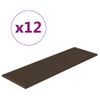 Paneles De Pared 12 Uds Cuero Sintético Marrón 90x30 Cm 3,24 M² Vidaxl