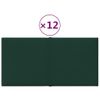 Paneles De Pared 12 Uds Tela Verde Oscuro 30x15 Cm 0,54 M² Vidaxl