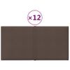 Paneles De Pared 12 Uds Tela Gris Taupe 30x15 Cm 0,54 M² Vidaxl