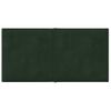 Paneles De Pared 12 Uds Terciopelo Verde Oscuro 30x15cm 0,54 M² Vidaxl