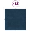 Paneles De Pared 12 Uds Terciopelo Azul 30x30 Cm 1,08 M² Vidaxl