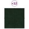 Paneles De Pared 12 Uds Terciopelo Verde Oscuro 30x30 Cm 1,08m² Vidaxl