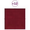 Paneles De Pared 12 Uds Terciopelo Rojo Tinto 30x30 Cm 1,08 M² Vidaxl