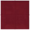 Paneles De Pared 12 Uds Terciopelo Rojo Tinto 30x30 Cm 1,08 M² Vidaxl