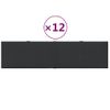 Paneles De Pared 12 Uds Tela Negro 60x15 Cm 1,08 M² Vidaxl