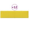 Paneles De Pared 12 Uds Tela Amarillo Claro 60x15 Cm 1,08 M² Vidaxl