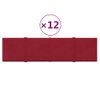 Paneles De Pared 12 Uds Terciopelo Rojo Tinto 60x15 Cm 1,08 M² Vidaxl