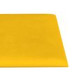 Paneles De Pared 12 Uds Terciopelo Amarillo 60x15 Cm 1,08 M² Vidaxl