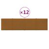 Paneles De Pared 12 Uds Terciopelo Marrón 60x15 Cm 1,08 M² Vidaxl