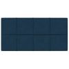 Paneles De Pared 12 Uds Terciopelo Azul 60x30 Cm 2,16 M² Vidaxl