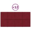 Paneles De Pared 12 Uds Terciopelo Rojo Tinto 60x30 Cm 2,16 M² Vidaxl