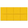 Paneles De Pared 12 Uds Terciopelo Amarillo 60x30 Cm 2,16 M² Vidaxl