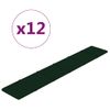 Paneles De Pared 12 Uds Terciopelo Verde Oscuro 90x15 Cm 1,62m² Vidaxl